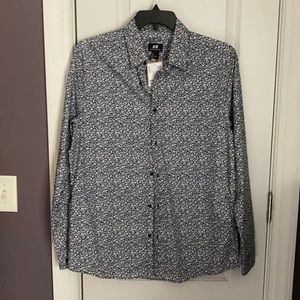 NWT men’s floral print button down
